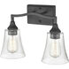 Caily 2 Light 15.75 inch Matte Black Vanity Light Wall Light